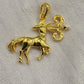 18k Solid Gold Male Sagittarius Pendant, Solid Gold Sagittarius Pendant Charm