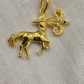18k Solid Gold Male Sagittarius Pendant, Solid Gold Sagittarius Pendant Charm