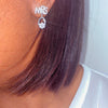 Unique AAA Cubic Zirconia Sterling Silver Bridal Earrings
