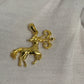 18k Solid Gold Male Sagittarius Pendant, Solid Gold Sagittarius Pendant Charm