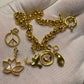 Handmade 18K Gold Plated (Vermeil) Rolo Chain Bracelet | Customizable Symbolic Charms | Lotus, Dove, Mudra, Spiral and Peace charms
