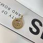 14k Solid Gold Aquarius Zodiac Pendant, Zodiac Pendant Charm