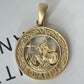 14k Solid Gold Aquarius Zodiac Pendant, Zodiac Pendant Charm