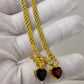 14k Solid Gold Vermeil Mesh Bismarck Heart Birthstone Charm Bracelet