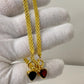 14k Solid Gold Vermeil Mesh Bismarck Heart Birthstone Charm Bracelet