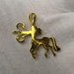 18k Solid Gold Female Sagittarius Pendant, Solid Gold Sagittarius Charm