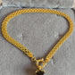 14k Solid Gold Vermeil Mesh Bismarck Heart Birthstone Charm Bracelet