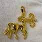 18k Solid Gold Female Sagittarius Pendant, Solid Gold Sagittarius Charm
