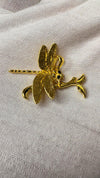 18k solid gold dragonfly pendant