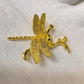 18k solid gold dragonfly pendant