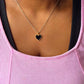 18k Solid Gold Black Onyx Heart Pendant