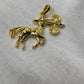 18k Solid Gold Male Sagittarius Pendant, Solid Gold Sagittarius Pendant Charm
