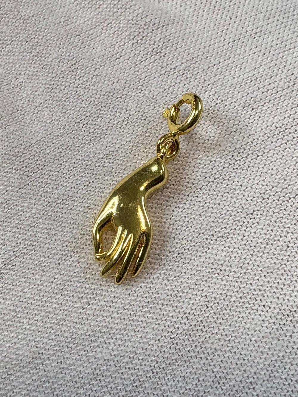18k Solid Gold Mudra Bracelet Charm