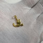 18k Solid Gold Dove Charm with Black Spinel | Handmade Detachable Bracelet Charm