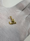 18k Solid Gold Dove Charm with Black Spinel | Handmade Detachable Bracelet Charm