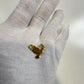 18k Solid Gold Dove Charm with Black Spinel | Handmade Detachable Bracelet Charm