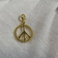 18k Solid Gold Peace Bracelet Charm