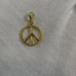 18k Solid Gold Peace Bracelet Charm