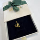 18k Solid Gold Dove Charm with Black Spinel | Handmade Detachable Bracelet Charm