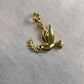 18k Solid Gold Dove Charm with Black Spinel | Handmade Detachable Bracelet Charm
